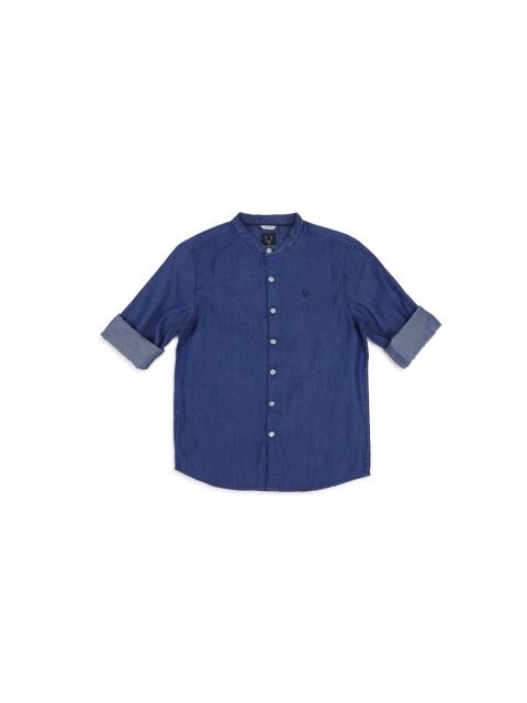 

Allen Solly Junior Boys Navy Blue Regular Fit Solid Casual Shirt