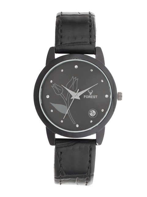 

Hobforestessentials Women Black Analogue Watch FR-283-BK