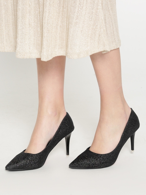 

20Dresses Women Black Shimmer Pumps