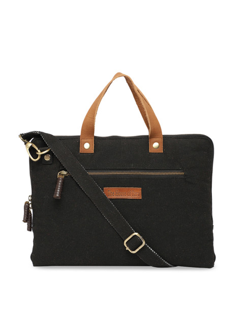 

The House of Tara Unisex Black Solid Laptop Bag