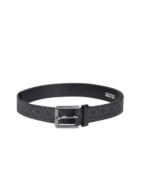 

Calvin Klein Men Black Textured Leather Belt