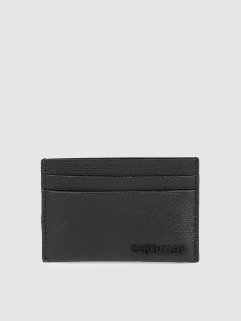 

Calvin Klein Men Black Solid Leather Card Holder