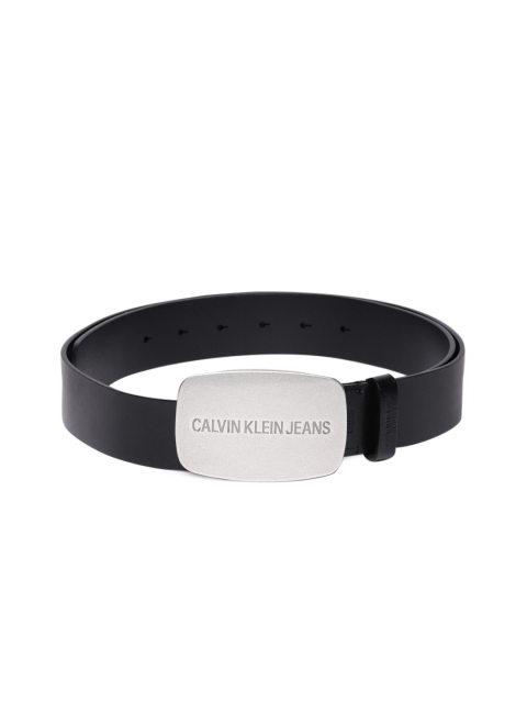 

Calvin Klein Men Black Solid Leather Belt