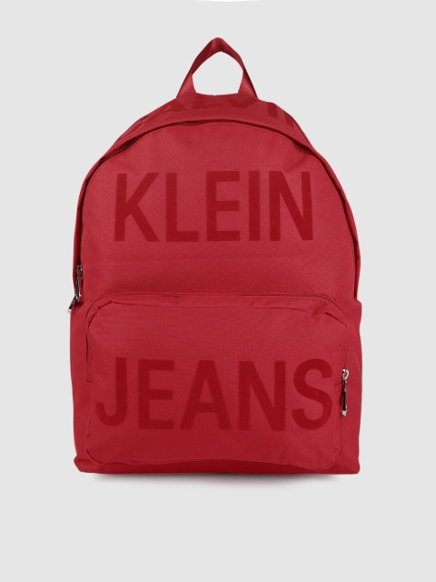 

Calvin Klein Men Red Alphanumeric Printed Backpack
