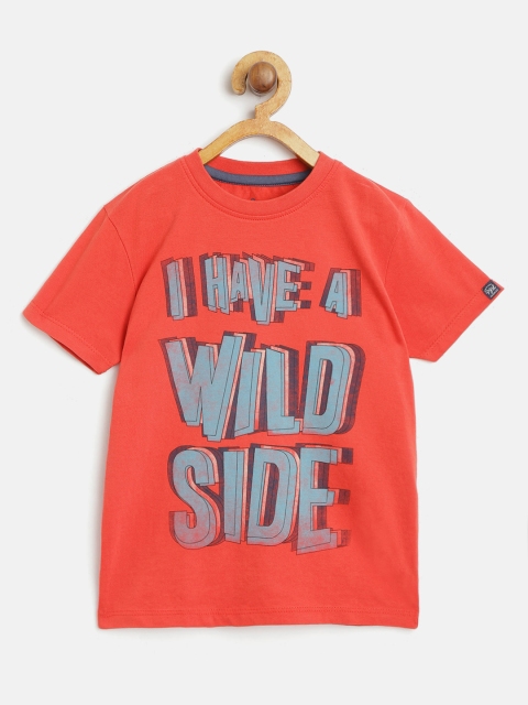 

Pepe Jeans Boys Red & Blue Printed Round Neck T-shirt