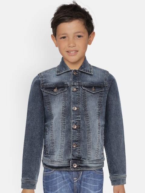 

Pepe Jeans Boys Blue Washed CHASE IP Lightweight Denim Jacket