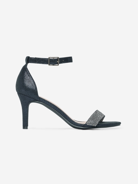 

DOROTHY PERKINS Women Navy Blue Mid-Top Embellished Heels
