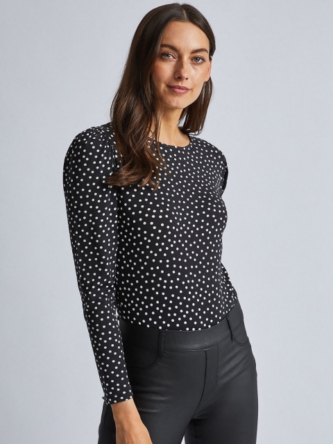 

DOROTHY PERKINS Women Black & White Printed Top