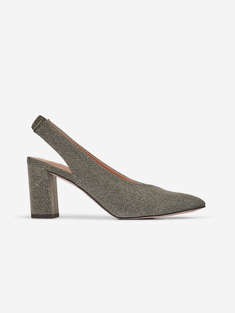 

DOROTHY PERKINS Women Gold-Toned & Black Shimmer Pumps