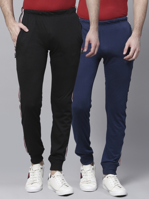 

Sports52 wear Men Pack of 2 Solid Joggers, Navy blue