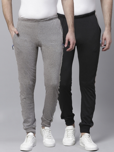 

Sports52 wear Men Pack of 2 Solid Joggers, Grey melange