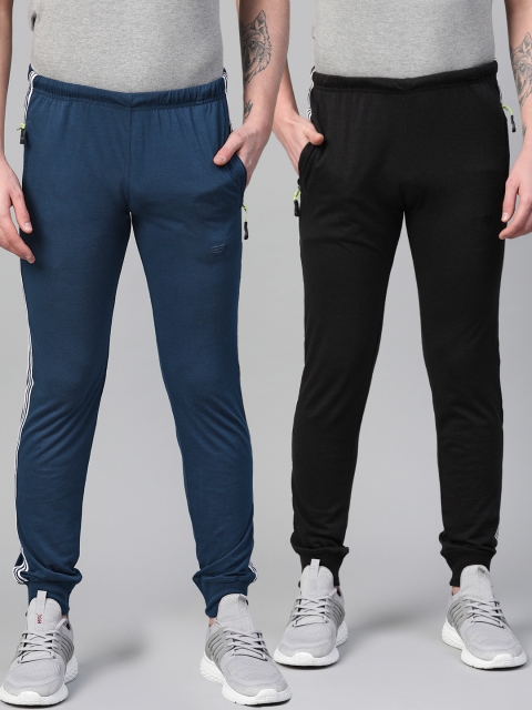 

Sports52 wear Men Pack of 2 Solid Joggers, Black