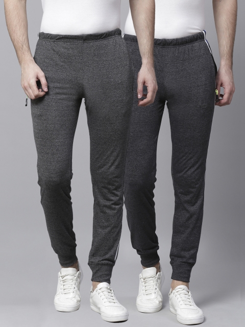 

Sports52 wear Men Pack of 2 Melange Effect Joggers, Charcoal