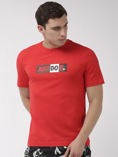 

Nike Men Red Printed NSW JDI BUMPER Round Neck T-shirt