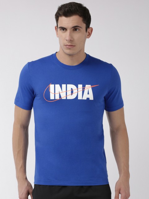 

Nike Men Blue Printed INDIA SWOOSH CITY Round Neck T-shirt