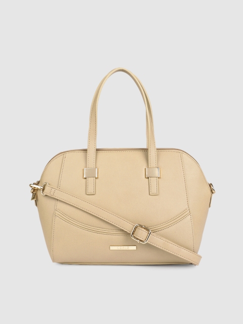 

CERIZ Beige Solid Handheld Bag