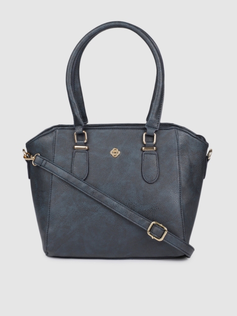 

CERIZ Navy Blue Textured Shoulder Bag