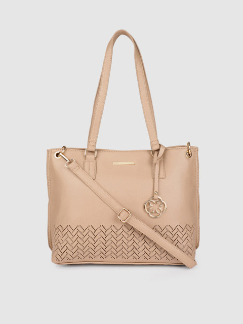 

CERIZ Taupe Cut Work Detailed Shoulder Bag