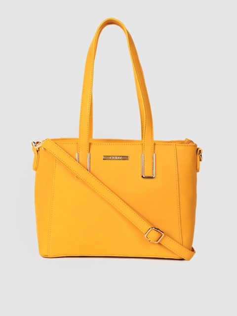 

CERIZ Yellow Solid Shoulder Bag