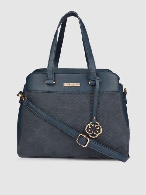 

CERIZ Navy Blue Textured Handheld Bag