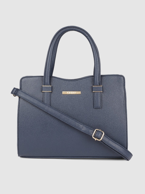

CERIZ Navy Blue Solid Handheld Bag