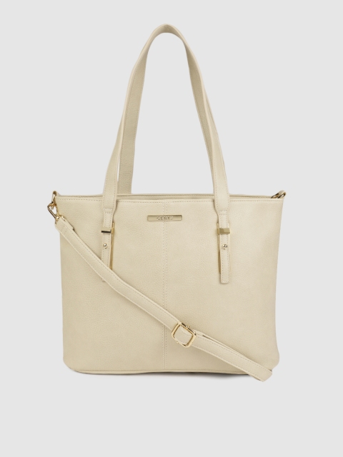 

CERIZ Nude-Coloured Textured Shoulder Bag