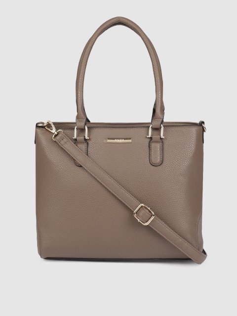 

CERIZ Brown Textured Shoulder Bag