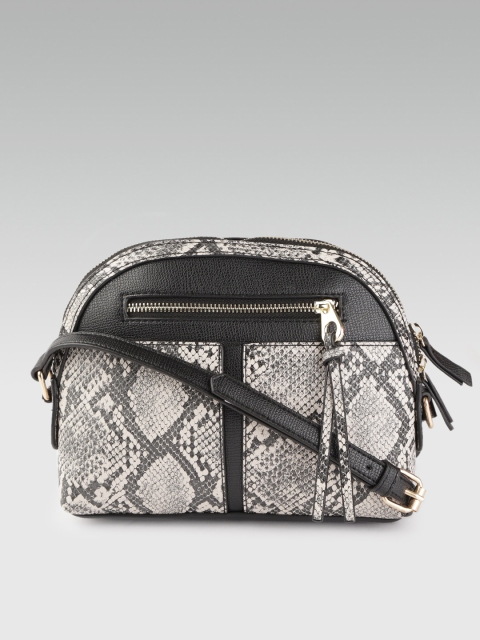 

DOROTHY PERKINS Black & Beige Snakeskin Textured Sling Bag