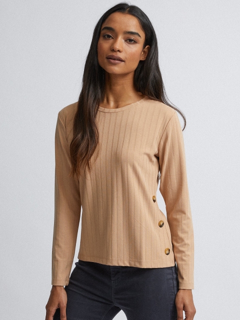 

DOROTHY PERKINS Women Petite Beige Striped Top