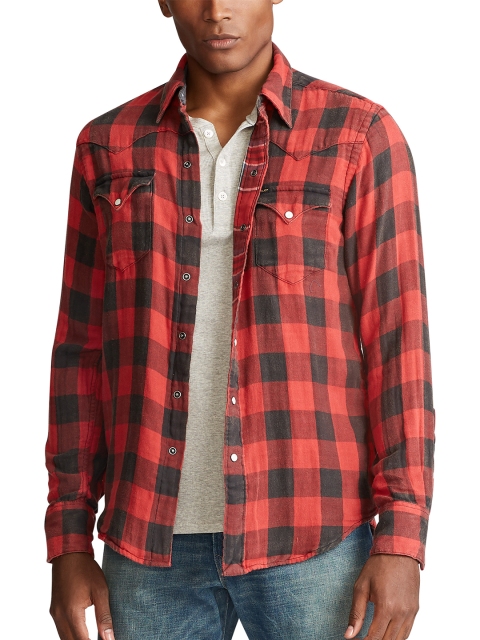 

Polo Ralph Lauren Men Custom Fit Plaid Twill Shirt, Red