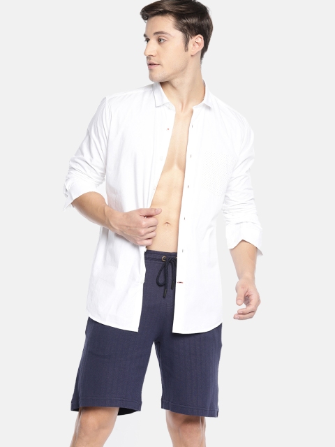 

Bareblow Men Blue Solid Lounge Shorts