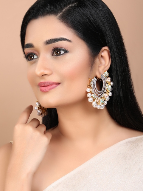 

Rubans Gold-Toned & Silver-Toned Classic Studs