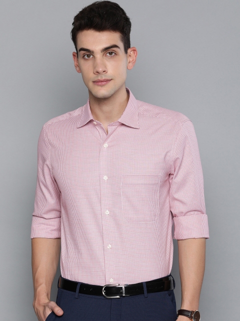 

Louis Philippe Men Maroon Classic Fit Self Design Formal Shirt