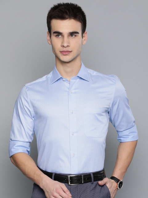

Louis Philippe Men Blue Classic Regular Fit Self Design Formal Shirt