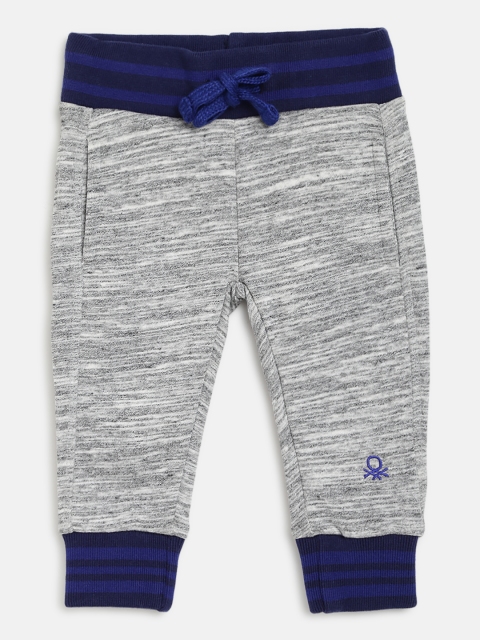 

United Colors of Benetton Boys Grey Melange Self-Design Joggers