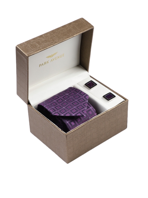 

Park Avenue Men Set of Tie & Cufflinks, Violet