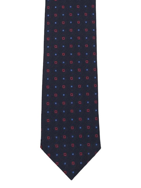 

Park Avenue Men Navy Blue & Red Woven Design Broad Tie