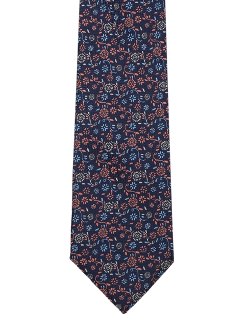 

Park Avenue Men Multicoloured Woven Design Broad Tie, Navy blue