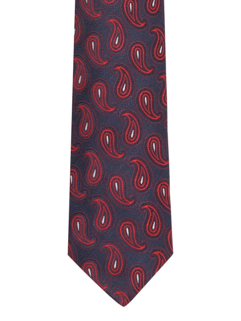 

Park Avenue Navy Blue & Red Woven Design Broad Tie