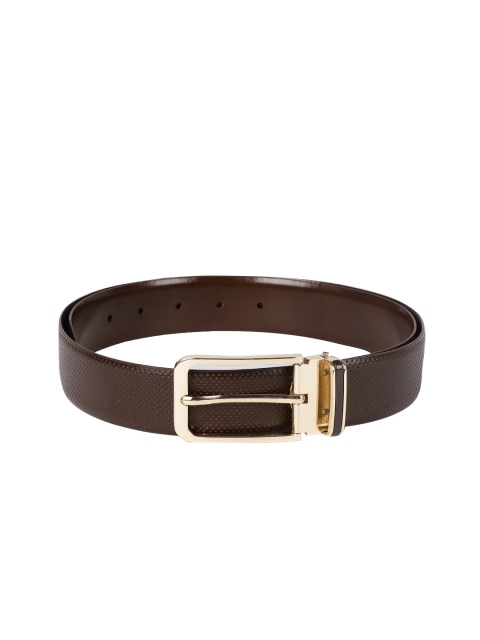 

Park Avenue Men Brown Textured Reversible Leather Belt