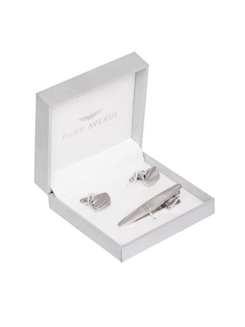 

Park Avenue Men Silver-Toned Tie-Pin and Cufflink Set