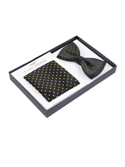 

Park Avenue Men Set of Bow Tie & Pocket Square, Black