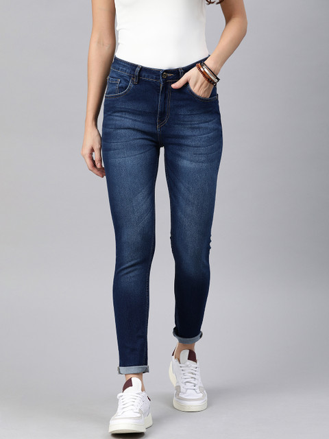 

Roadster Women Blue Super Skinny Fit High-Rise Clean Look Stretchable Jeans