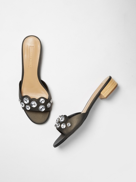 

CHARLES & KEITH Women Black Embellished Sandals