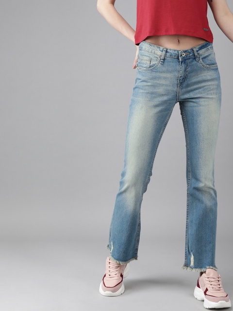 

Roadster Women Blue Flared Mid-Rise Clean Look Stretchable Jeans