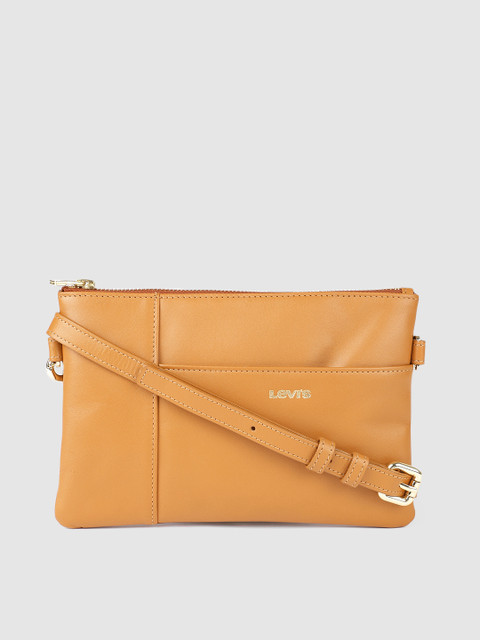 

Levis Tan Brown Solid Leather Sling Bag