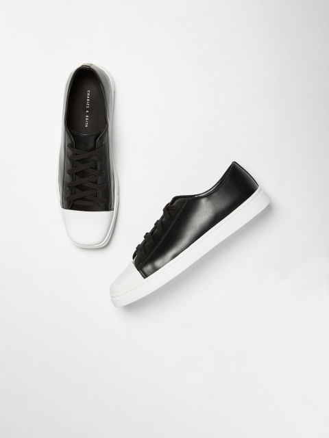 

CHARLES & KEITH Women Black & White Colourblocked Sneakers