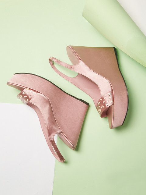 

CHARLES & KEITH Women Pink Embellished Heels