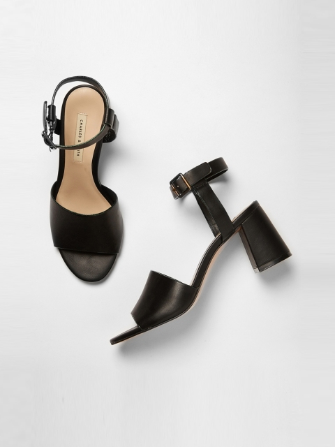 

CHARLES & KEITH Women Black Solid Heels
