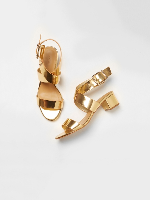 

CHARLES & KEITH Women Gold-Toned Solid Heels